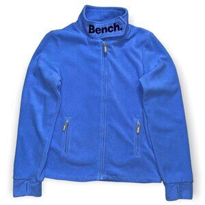 BENCH Sky Blue Fleece Full-Zip Activewear Sweater Jacket - Womens Medium